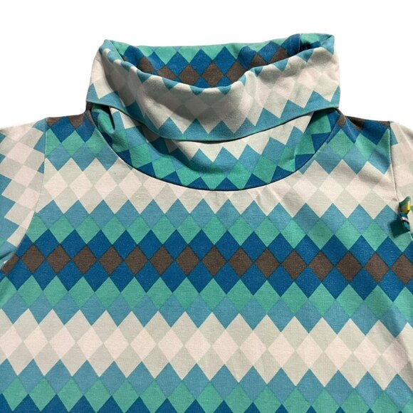 4 Funky Flavours Sz 110/116 (5-6Y) Geometric Diamond Stripes Turtleneck - Picture 2 of 6